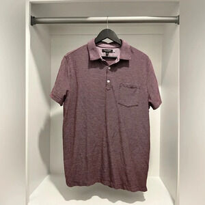 Banana Republic Performance Knit burgundy/white collared polo XL mens